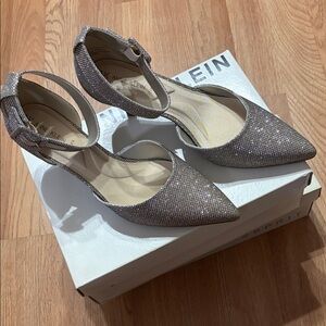 Anne Klein Glittering Silver Heels
